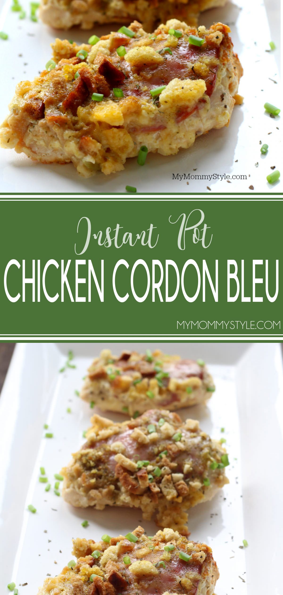 This Instant Pot Chicken Cordon Bleu marries the same traditional flavors of Cordon Blue, but takes out the hassle of pounding the meal, rolling up the layers, and cuts out tons of time. via @mymommystyle