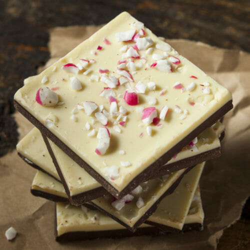 Stack of Peppermint Fudge