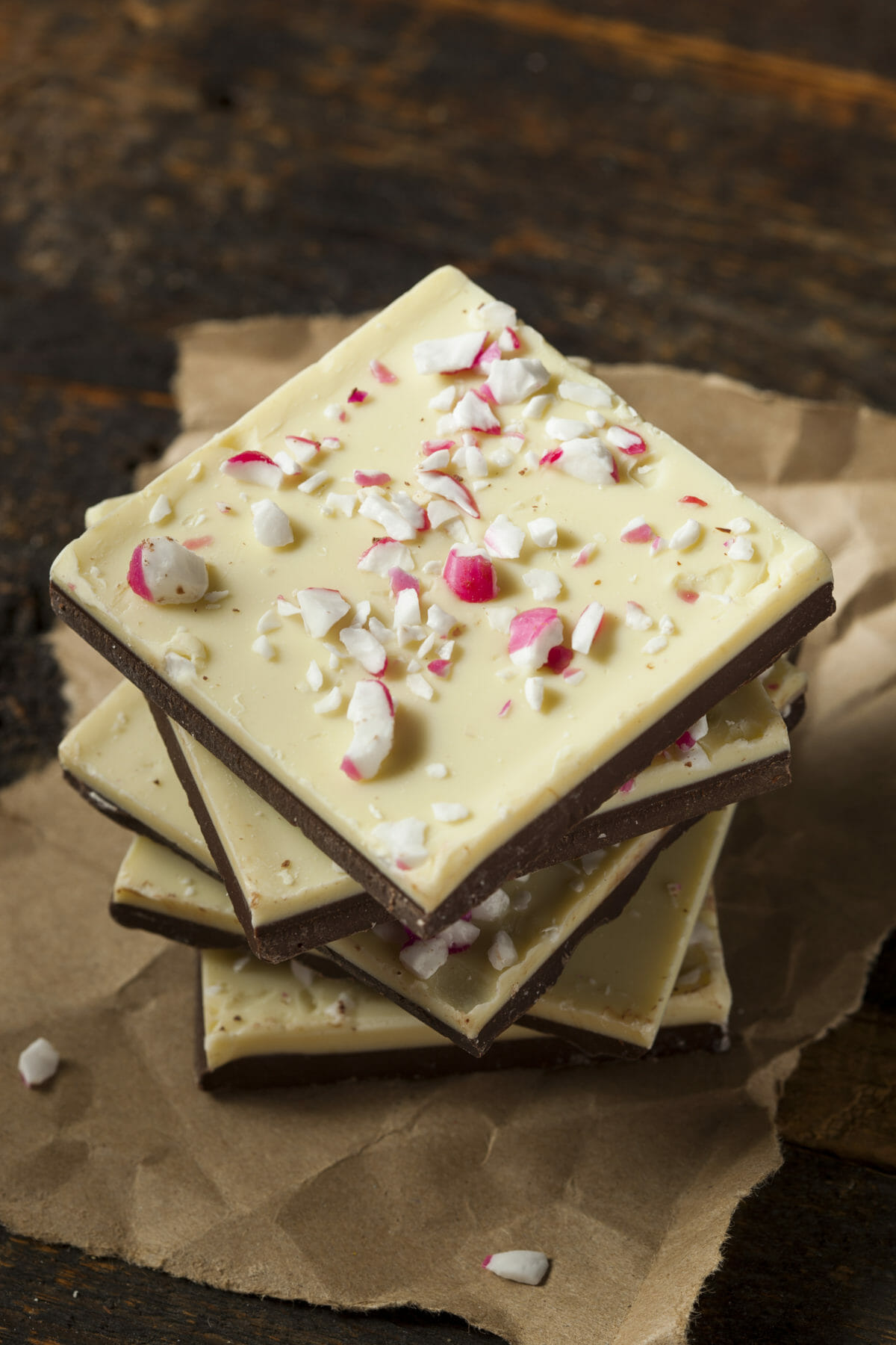 Stack of Peppermint Fudge