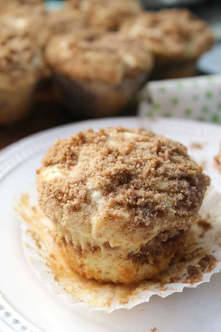 coffee cake muffins bursting with cinnamon and streusel top