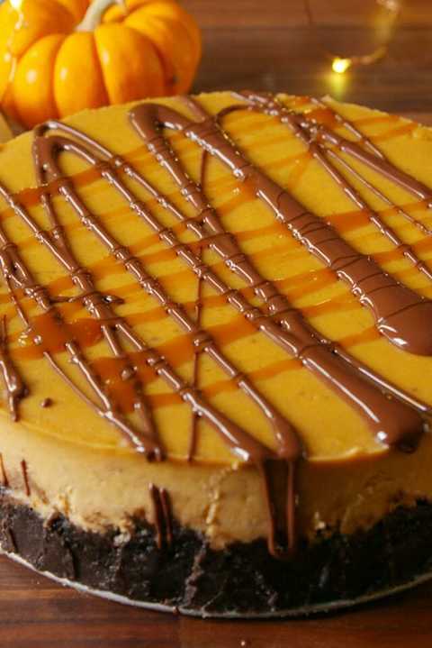 Chocolate pumpkin cheesecake