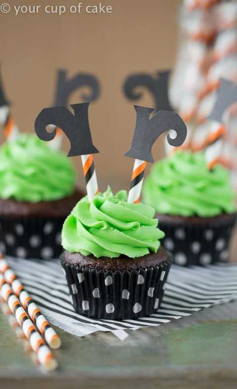 wicked witch cupcakes