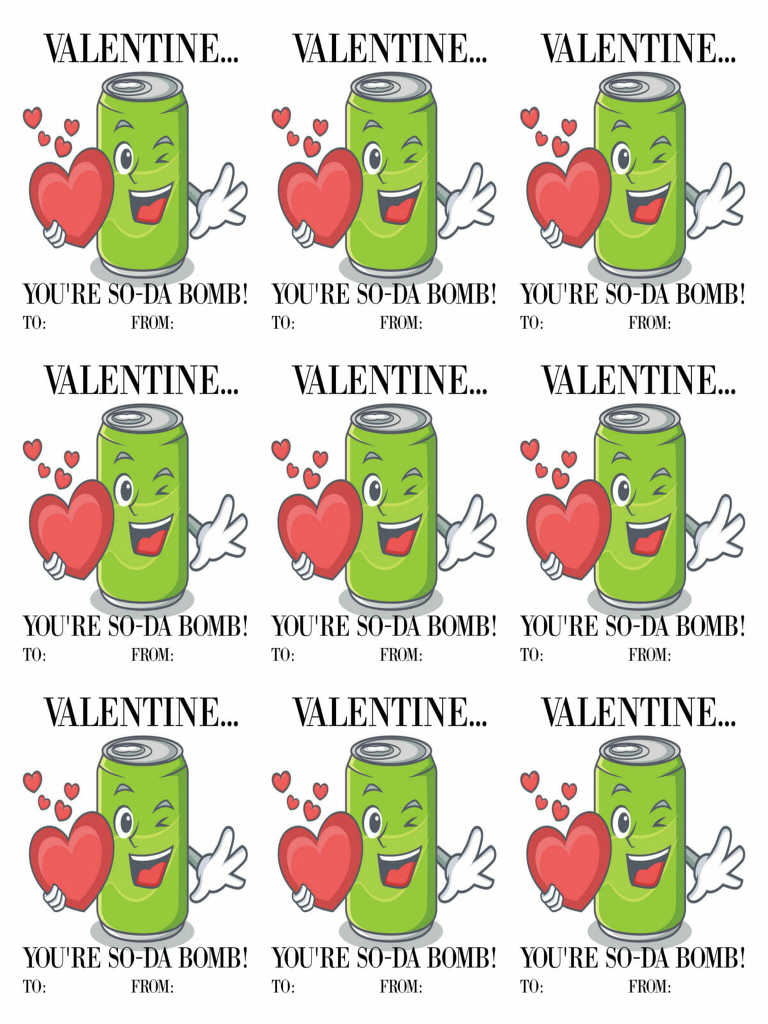 Free Soda Valentine Printable My Mommy Style
