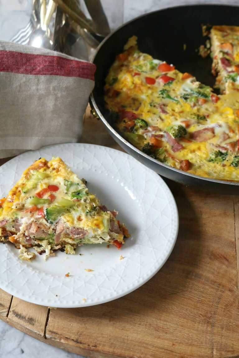 Vegetable Frittata made with trader joes ingredients