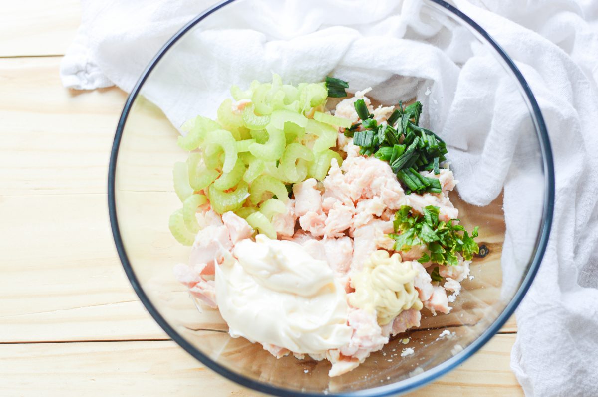 keto chicken salad mixed
