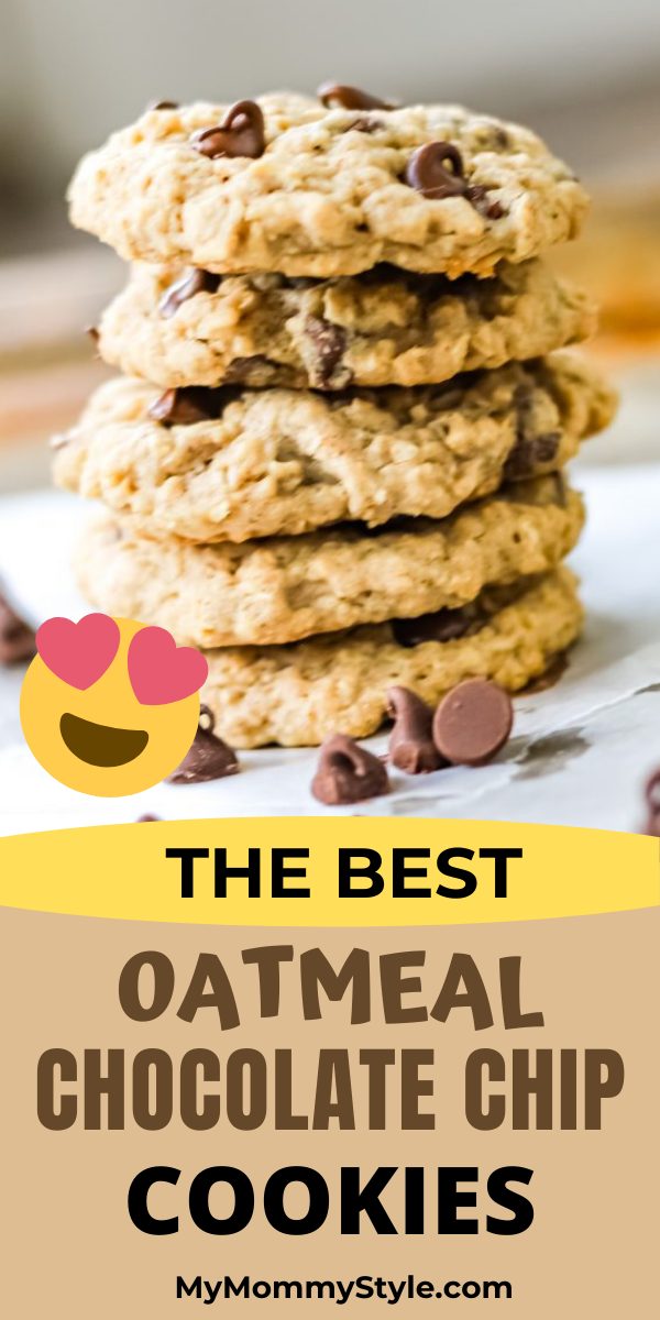 The BEST Oatmeal Chocolate Chip Cookies are soft, chewy and loaded with oatmeal and chocolate chips. Adapt them as you wish and enjoy! #bestoatmealchocolatechipcookies #oatmealchocolatechipcookiesrecipe via @mymommystyle