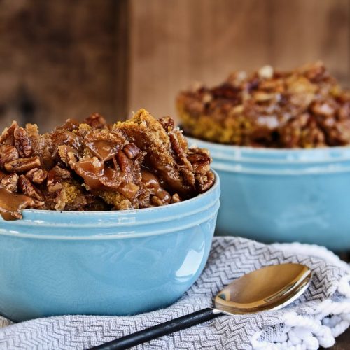 Pumpkin Cobbler in a bowl