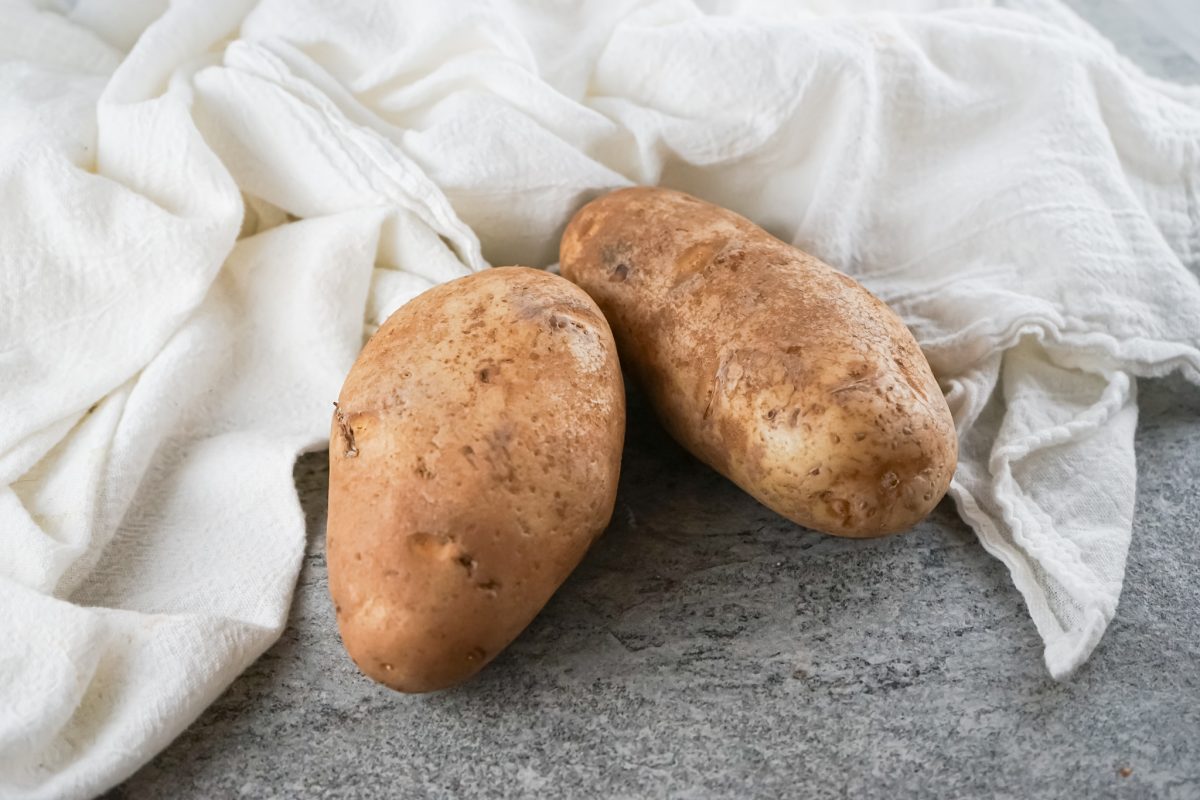 two russet potatoes