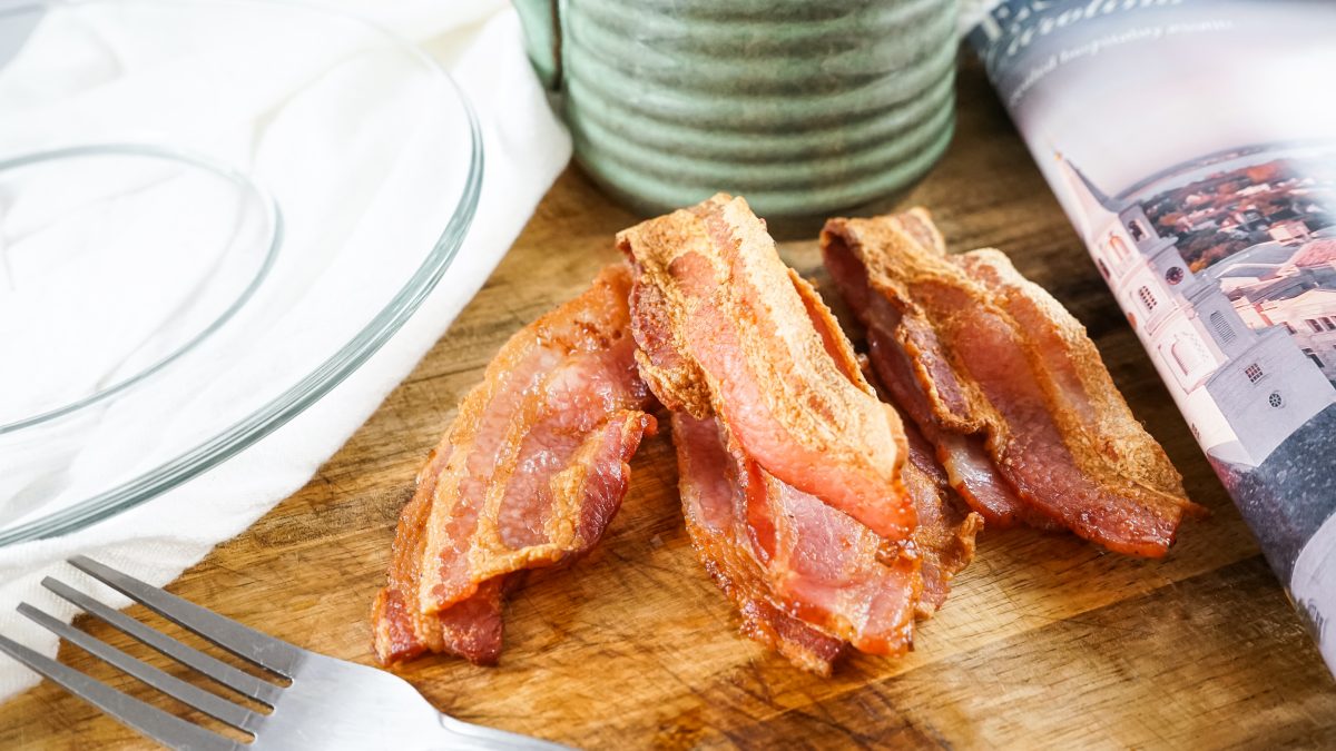 Bacon on a table