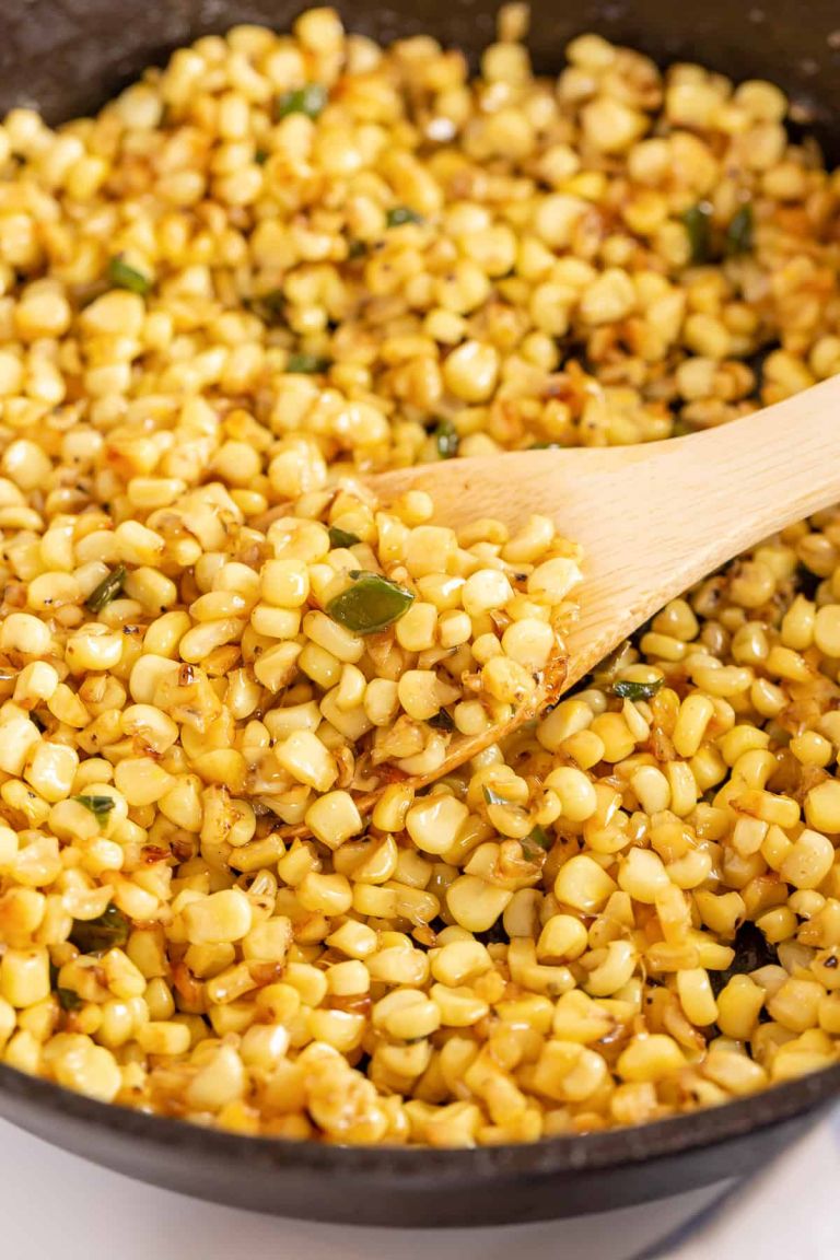 Roasted corn with jalapeno