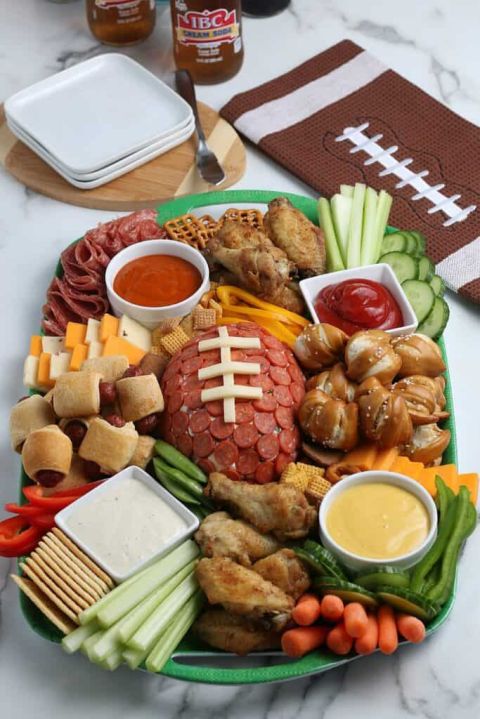 football charcuterie board