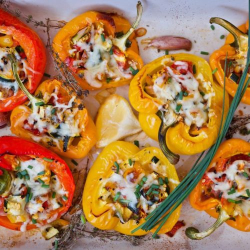 keto friendly chicken stuffed peppers