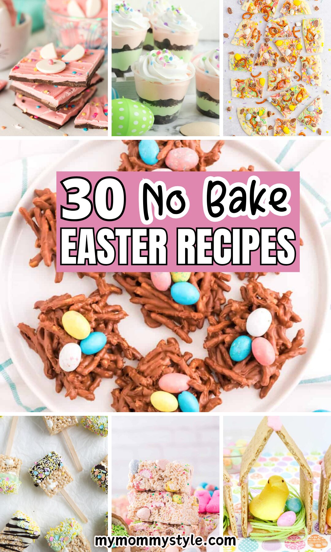 Hop into the Easter fun with these 30 adorable no-bake Easter treats! From bunny pudding cups to bird’s nest cookies and candy bark, these sweet recipes are quick, festive, and oven-free. Great for kids, Easter parties, or last-minute desserts! #EasterTreats #NoBakeDesserts #SpringSnacks #EasterRecipes #KidFriendlyTreats