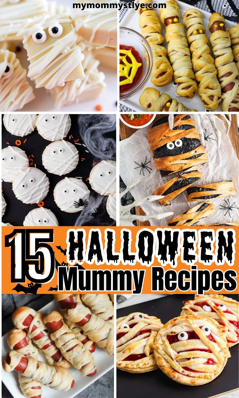 Roundup Image for Halloween Mummy Recipes 