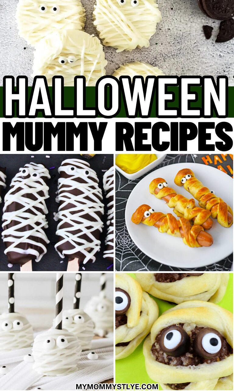 Roundup Image for Halloween Mummy Recipes 