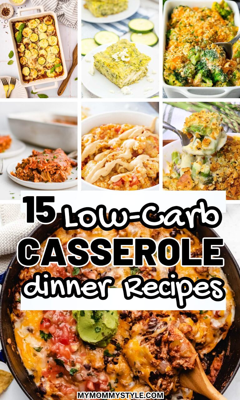 Roundup Image for Low Carb Casserole Dinner Recipes 