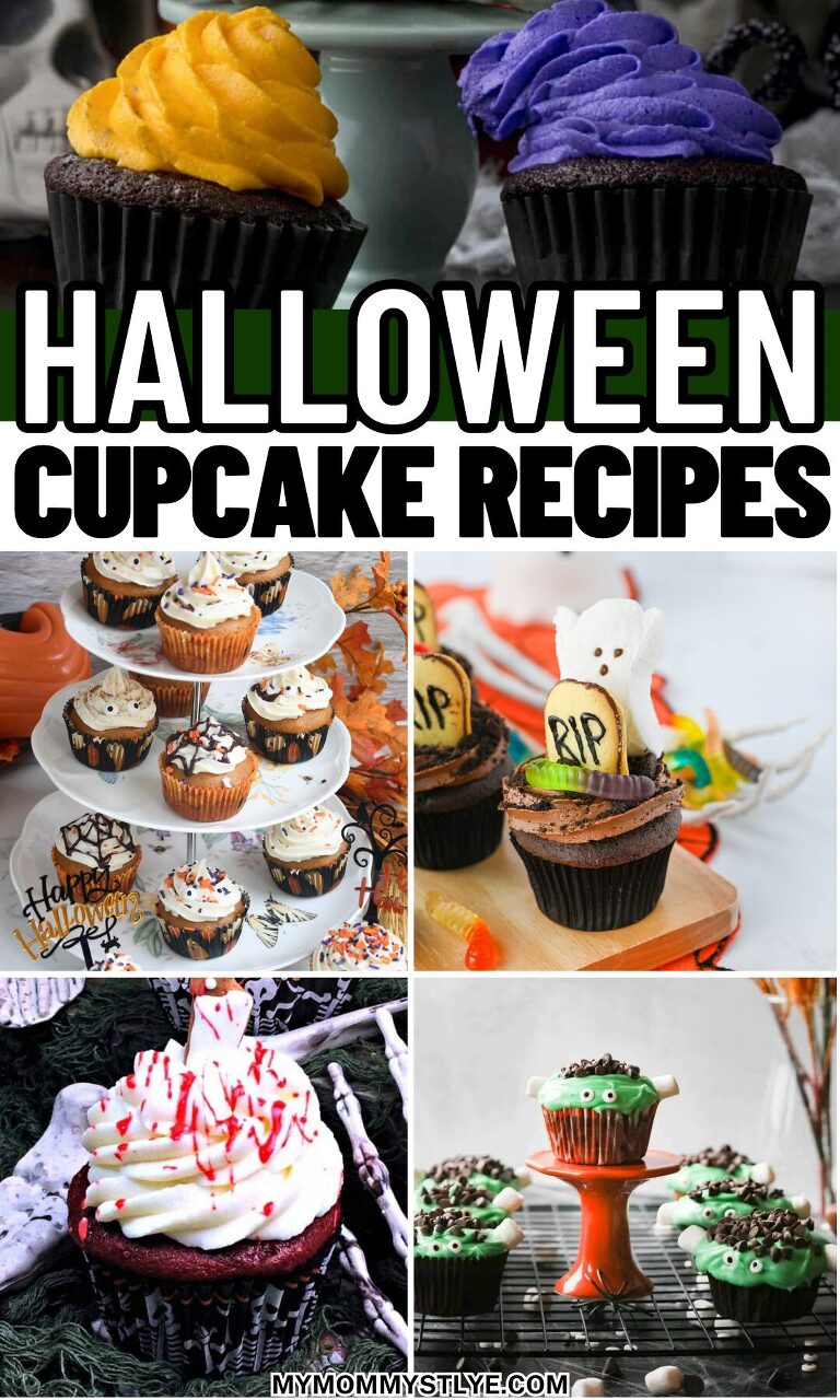 Roundup Image for Halloween Cupcake Recipes 