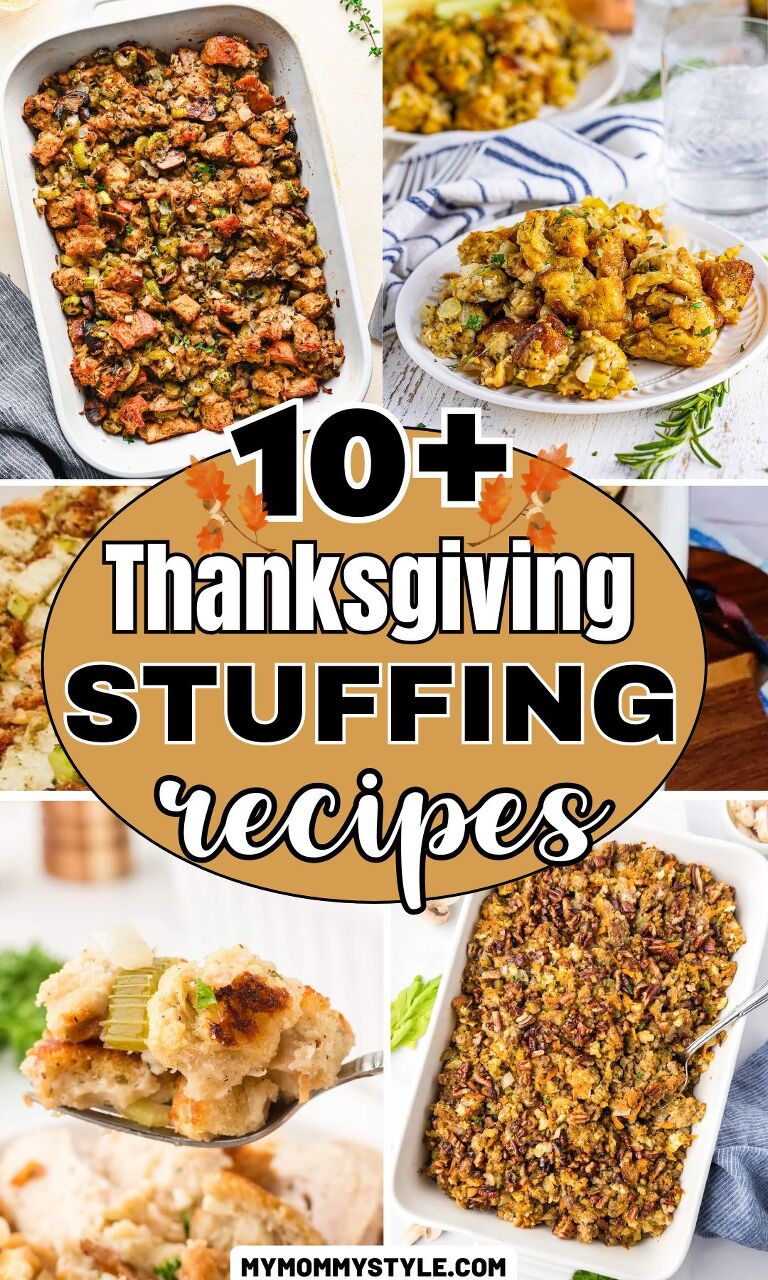 Roundup Image for Thanksgiving Stuffing Recipes

