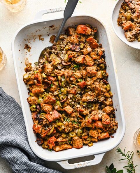 Roundup Image for Thanksgiving Stuffing Recipes
