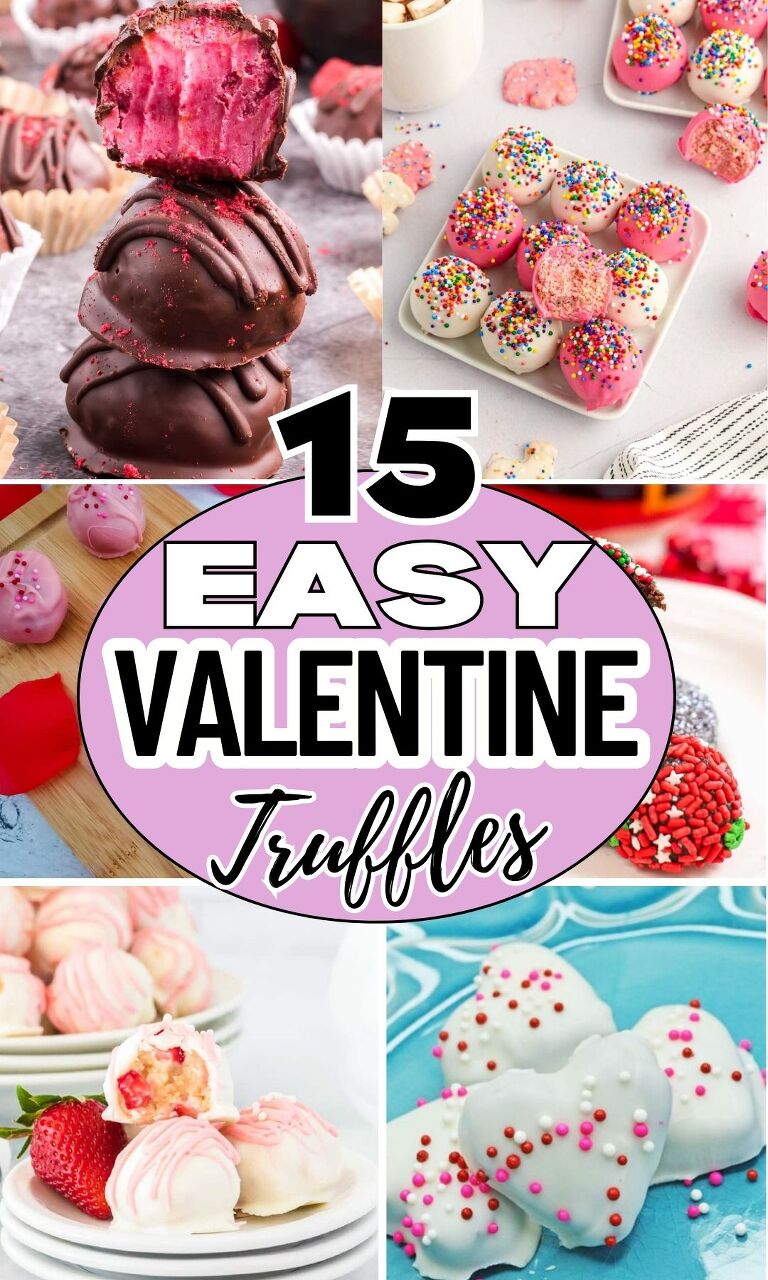 Pinterest Pin for Valentine truffles Recipes