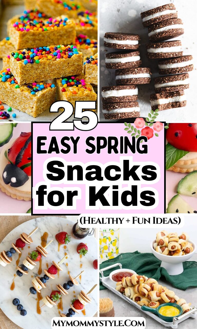 Roundup Image for Easy Spring Snacks for Kids (Healthy + Fun Ideas)
