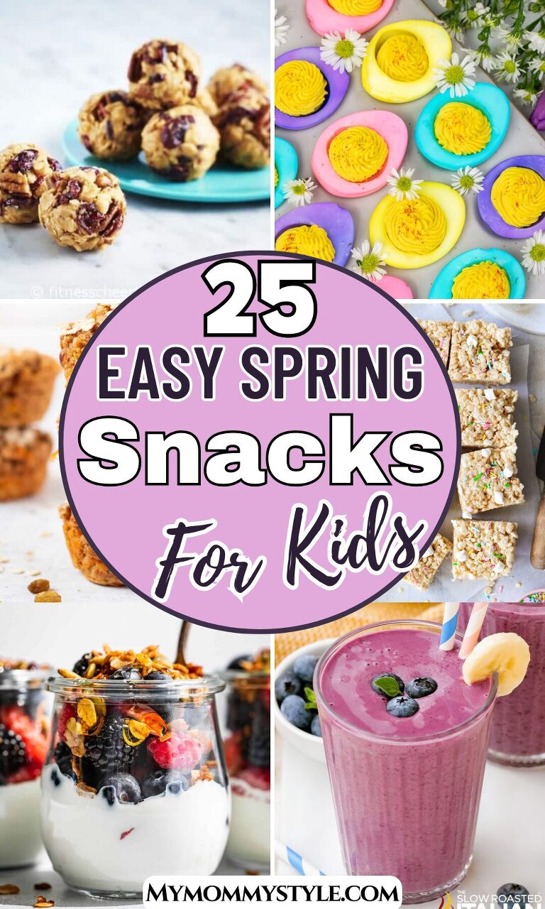 Roundup Image for Easy Spring Snacks for Kids (Healthy + Fun Ideas)
