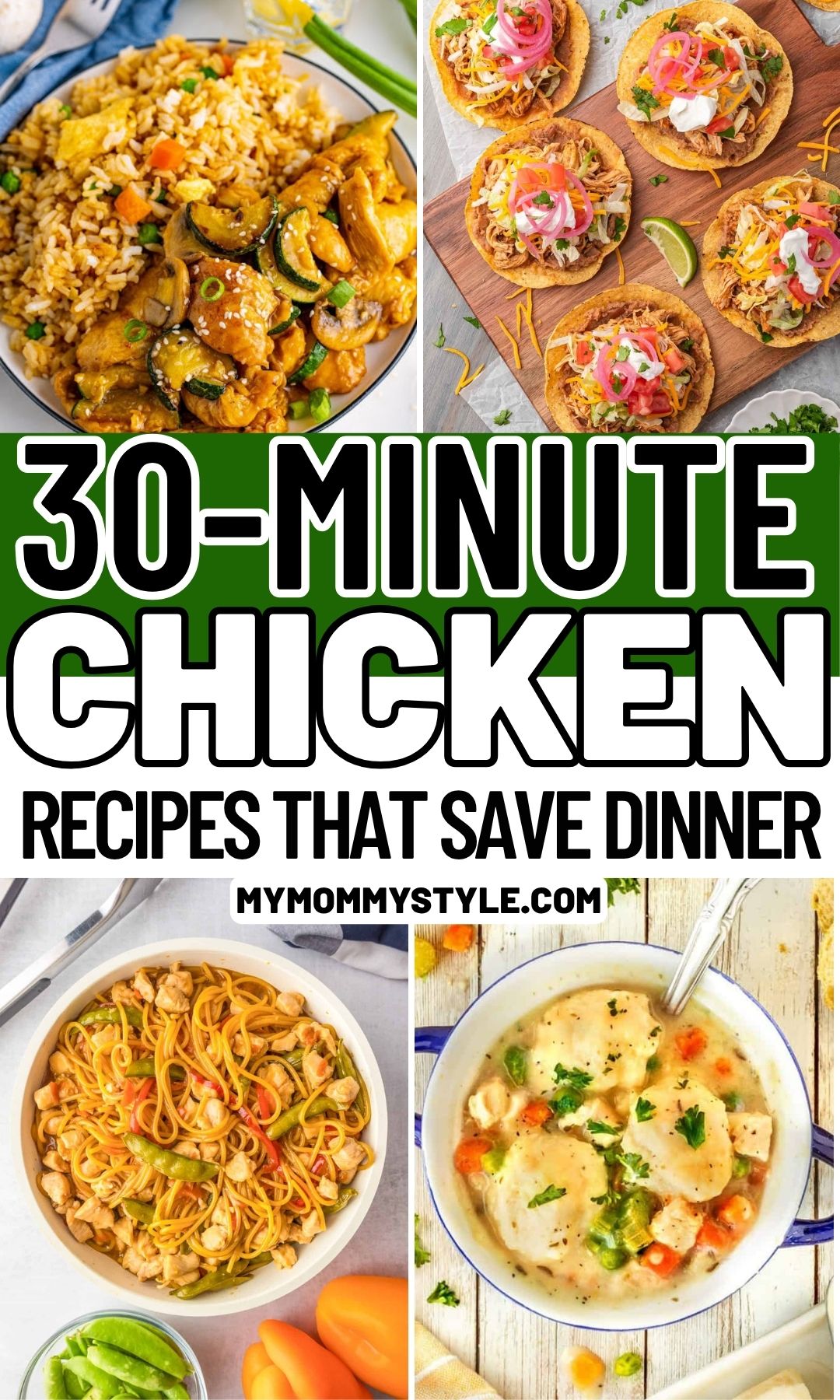 Pinterest Pin for 30 minute chicken recipes